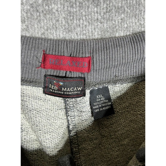 Red MaCaw Trading Relaxed Pull On Sweat Shorts Men Size XXL Gray Pockets - Picture 3 of 11